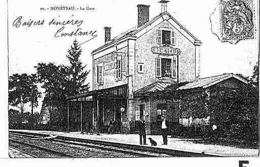 Ville de MONETEAU Carte postale ancienne