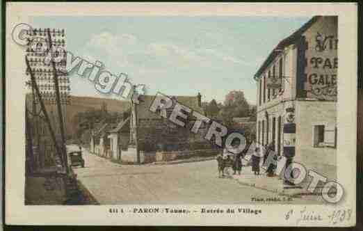 Ville de PARON Carte postale ancienne