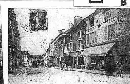 Ville de RAVIERES Carte postale ancienne