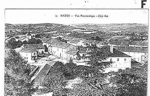 Ville de RAZES Carte postale ancienne