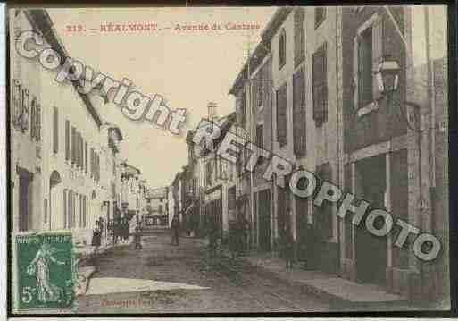 Ville de REALMONT Carte postale ancienne