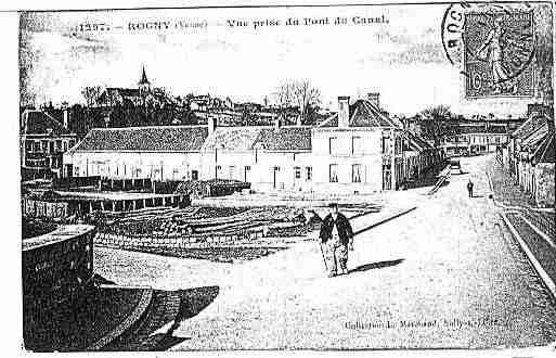 Ville de ROGNY Carte postale ancienne