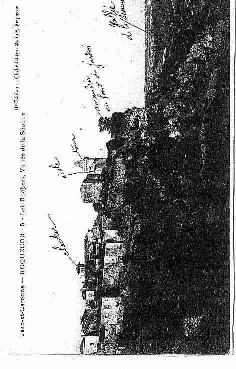 Ville de ROQUECOR Carte postale ancienne
