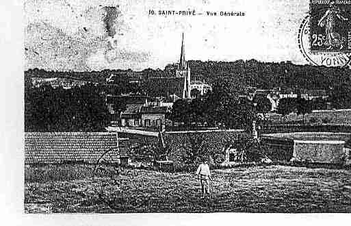 Ville de SAINTPRIVE Carte postale ancienne