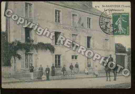 Ville de SAINTSAUVEURENPUISAYE Carte postale ancienne