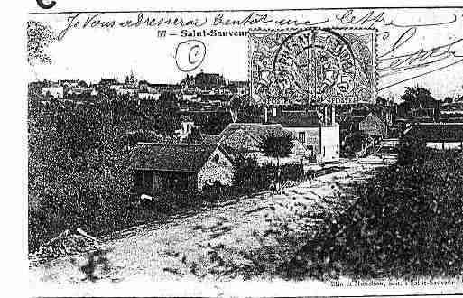 Ville de SAINTSAUVEURENPUISAYE Carte postale ancienne