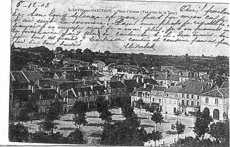 Ville de SAINTSAVIN Carte postale ancienne