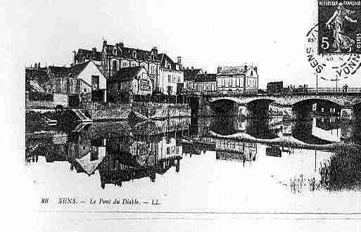 Ville de SENS Carte postale ancienne