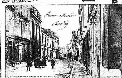 Ville de VALENCED\'AGEN Carte postale ancienne