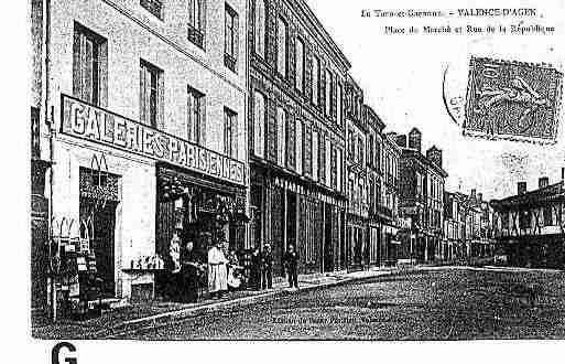 Ville de VALENCED\'AGEN Carte postale ancienne