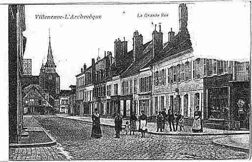 Ville de VILLENEUVEL\\\'ARCHEVEQUE Carte postale ancienne