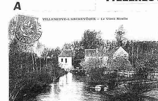 Ville de VILLENEUVEL\'ARCHEVEQUE Carte postale ancienne