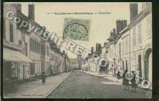 Ville de VILLENEUVEL\'ARCHEVEQUE Carte postale ancienne