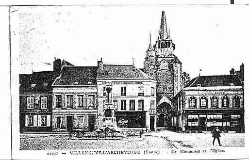 Ville de VILLENEUVEL\'ARCHEVEQUE Carte postale ancienne