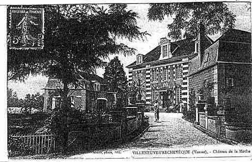 Ville de VILLENEUVEL\'ARCHEVEQUE Carte postale ancienne