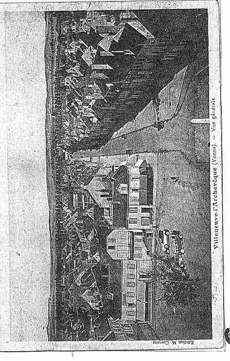 Ville de VILLENEUVEL\'ARCHEVEQUE Carte postale ancienne