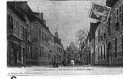 Ville de VILLENEUVESURYONNE Carte postale ancienne