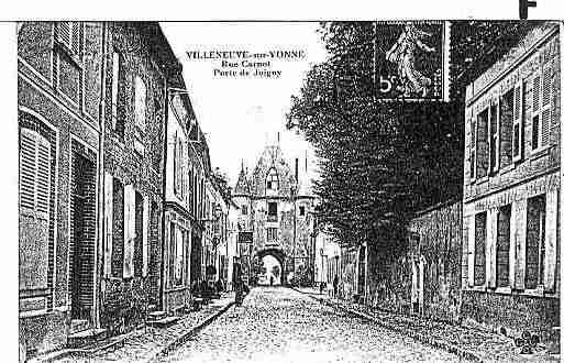 Ville de VILLENEUVESURYONNE Carte postale ancienne