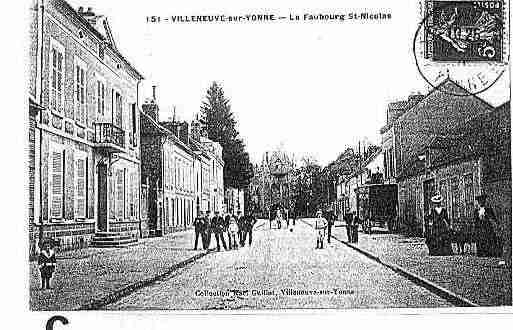 Ville de VILLENEUVESURYONNE Carte postale ancienne