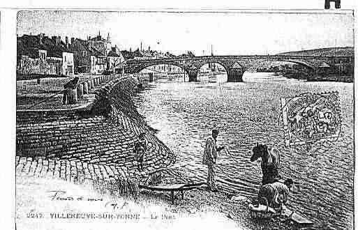 Ville de VILLENEUVESURYONNE Carte postale ancienne