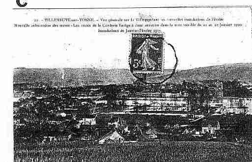 Ville de VILLENEUVESURYONNE Carte postale ancienne