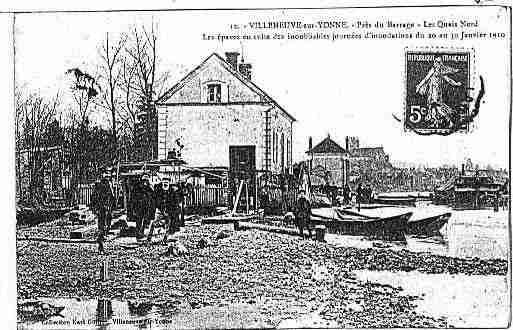 Ville de VILLENEUVESURYONNE Carte postale ancienne