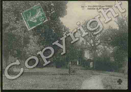 Ville de VILLENEUVESURYONNE Carte postale ancienne