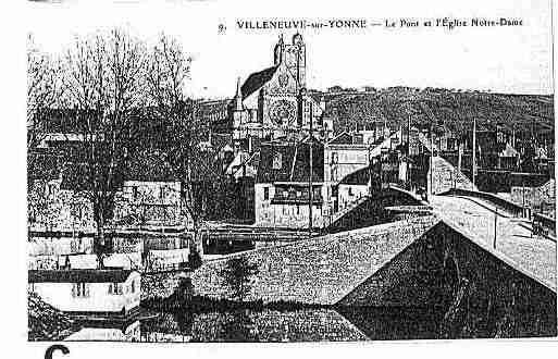 Ville de VILLENEUVESURYONNE Carte postale ancienne