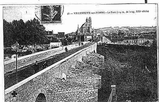 Ville de VILLENEUVESURYONNE Carte postale ancienne