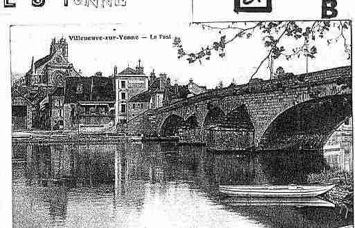 Ville de VILLENEUVESURYONNE Carte postale ancienne