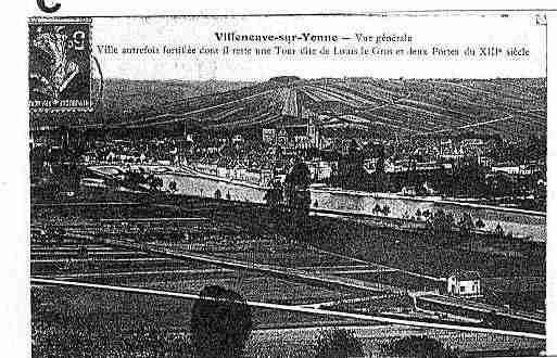 Ville de VILLENEUVESURYONNE Carte postale ancienne