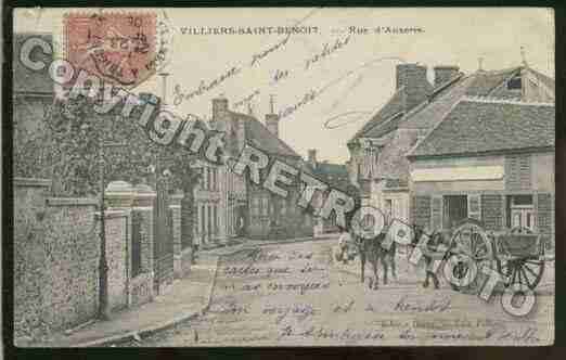 Ville de VILLIERSSAINTBENOIT Carte postale ancienne Ville de VILLIERSSAINTBENOIT Carte postale ancienne