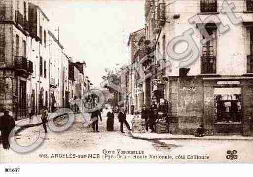 Ville de ARGELESSURMER, carte postale ancienne