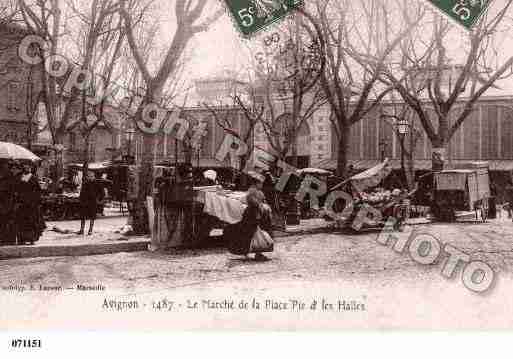 Ville de AVIGNON, carte postale ancienne