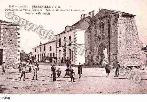 Ville de BELLEVILLESURVIE, carte postale ancienne