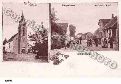 Ville de BERNOLSHEIM, carte postale ancienne