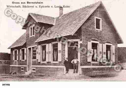 Ville de BERNOLSHEIM, carte postale ancienne