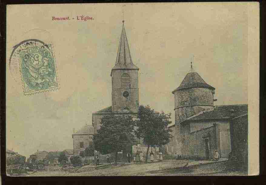 Ville de BONCOURT, carte postale ancienne
