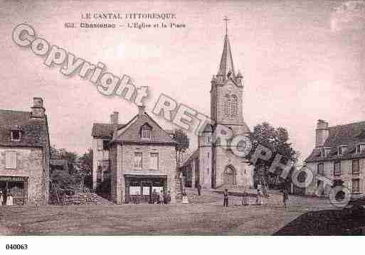 Ville de CHAUSSENAC, carte postale ancienne