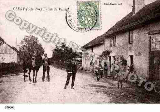 Ville de CLERY, carte postale ancienne