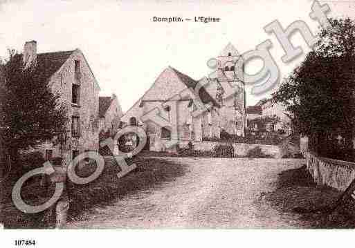 Ville de DOMPTIN, carte postale ancienne