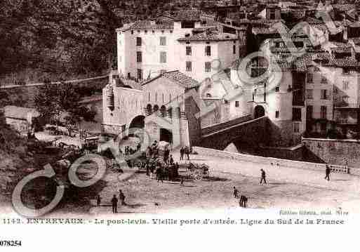 Ville de ENTREVAUX, carte postale ancienne