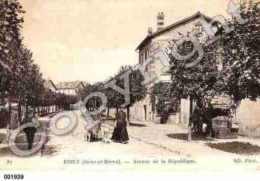 Ville de ESBLY, carte postale ancienne