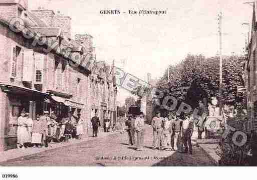 Ville de GENETS, carte postale ancienne