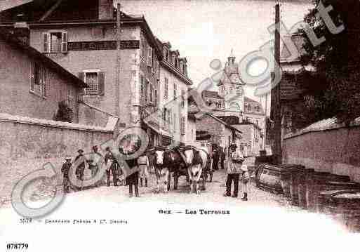 Ville de GEX, carte postale ancienne