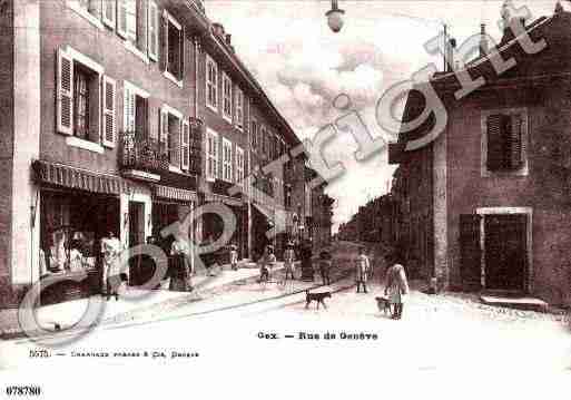 Ville de GEX, carte postale ancienne