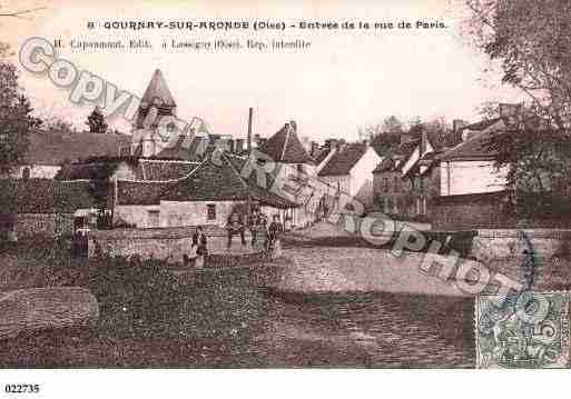 Ville de GOURNAYSURARONDE, carte postale ancienne