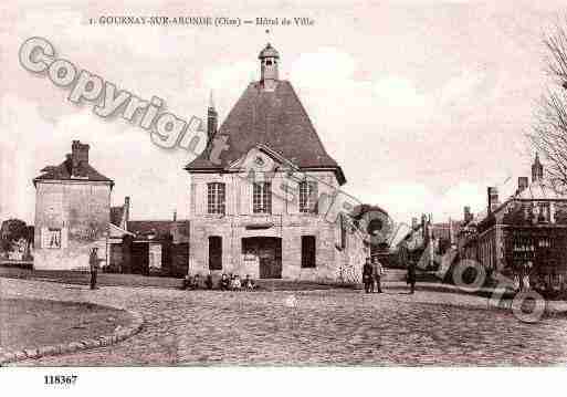 Ville de GOURNAYSURARONDE, carte postale ancienne