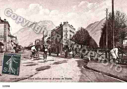 Ville de GRENOBLE, carte postale ancienne