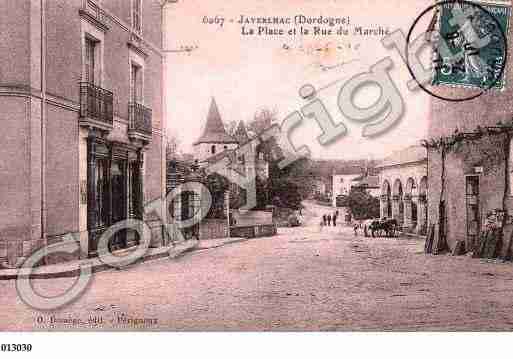 Ville de JAVERLHAC, carte postale ancienne